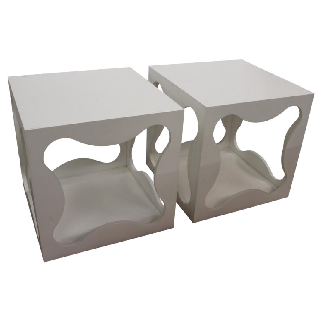 Pair of Modern Square Table Cubes (1 of 3)