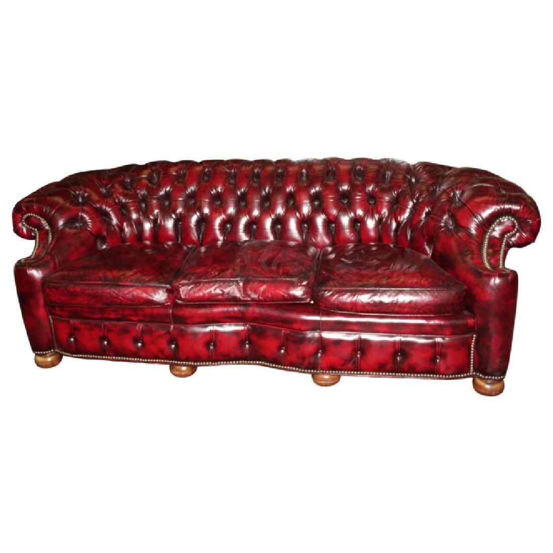 Leather Chesterfield Sofa (1 of 2)