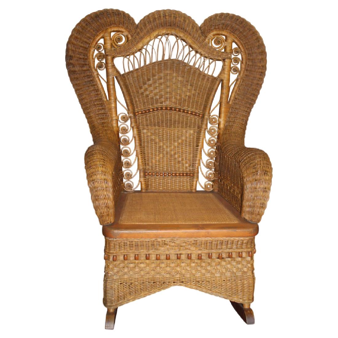 Heywood Wakefield Wicker Style Rocking Chair (1 of 4)