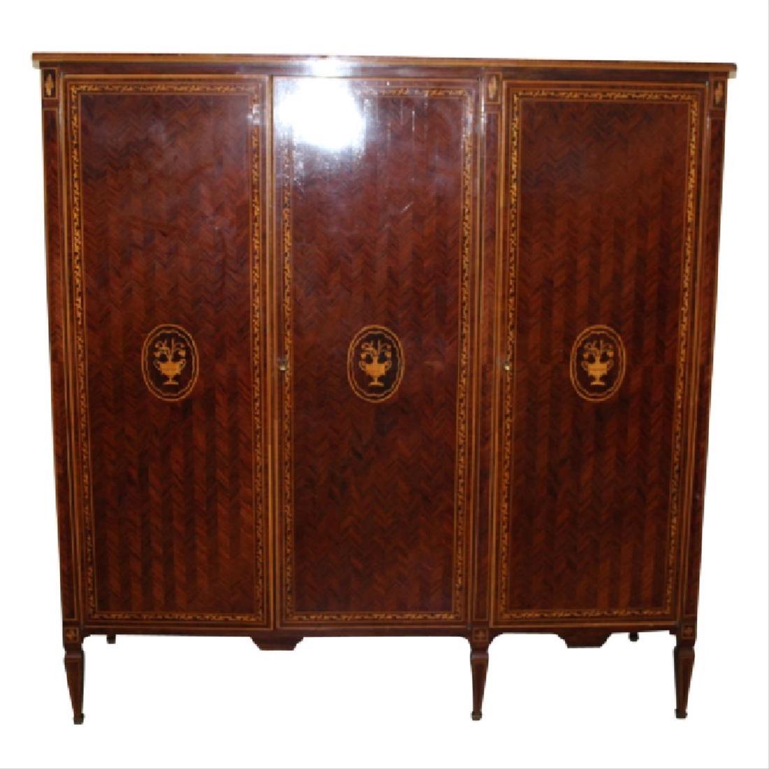 Inlaid Armoire w/ Keys (1 of 6)