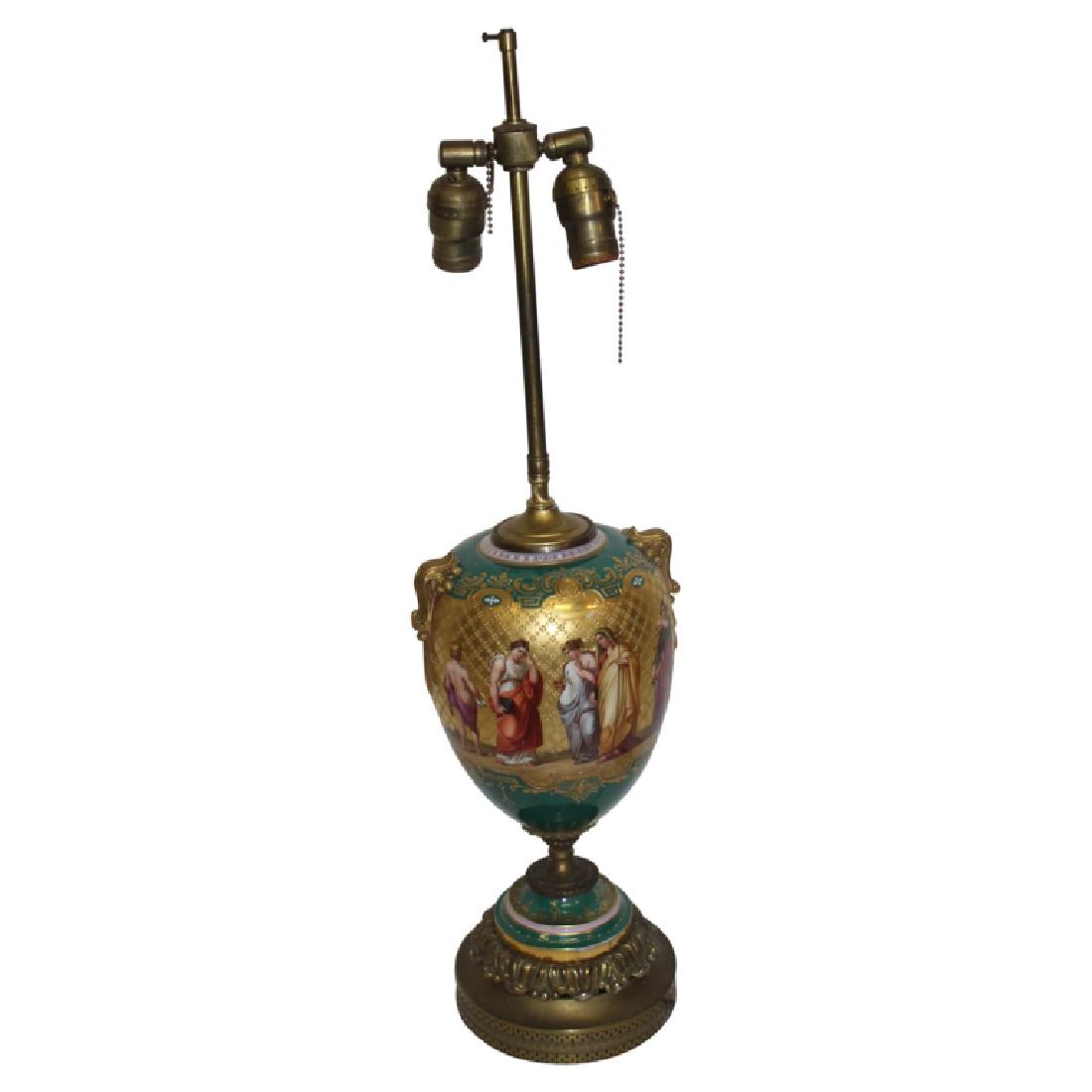 Royal Vienna Urn Light Fixture SIGNED (1 of 8)