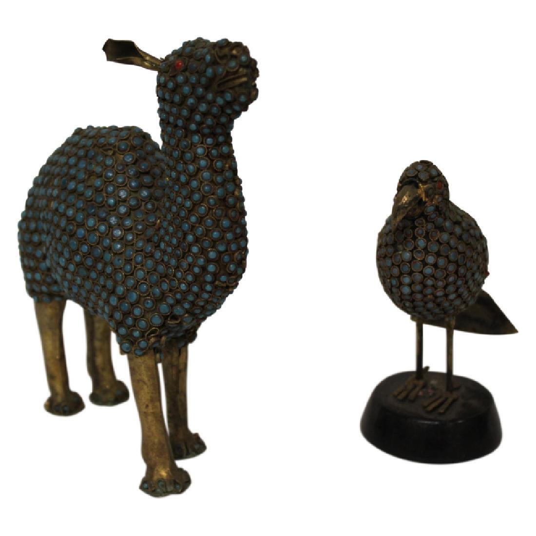 Pair of Stone Encrusted Wildlife Figures (1 of 5)