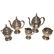 5 Psc Repousse Silver Plate Tea and Coffee Set
