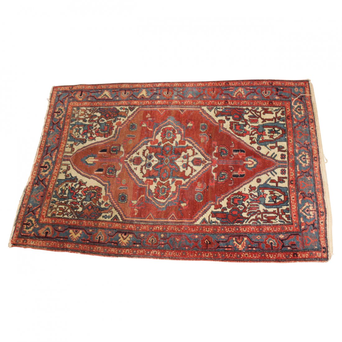 Antique Persian Rug: Antique Persian rug 54 x 74" early 20th century