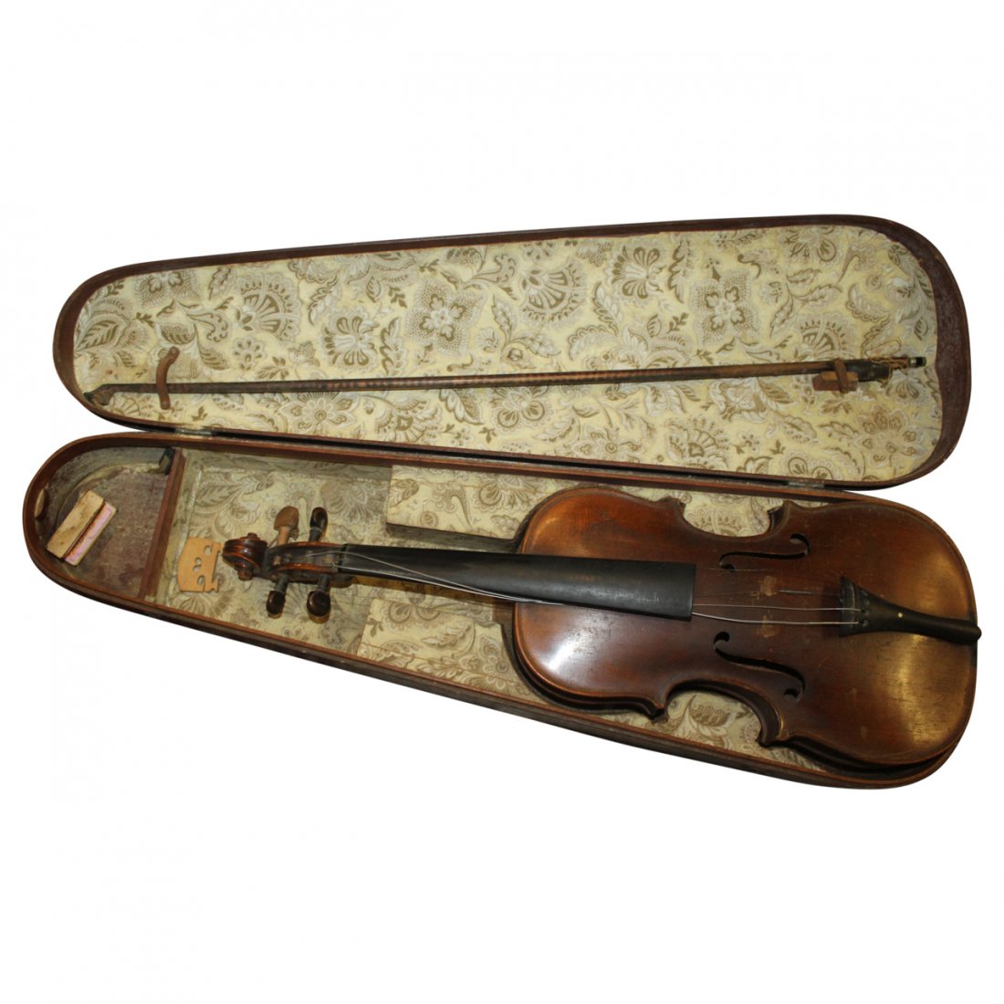 Antique Violin with Wood Fitted Case Signed HOPE (1 of 5)
