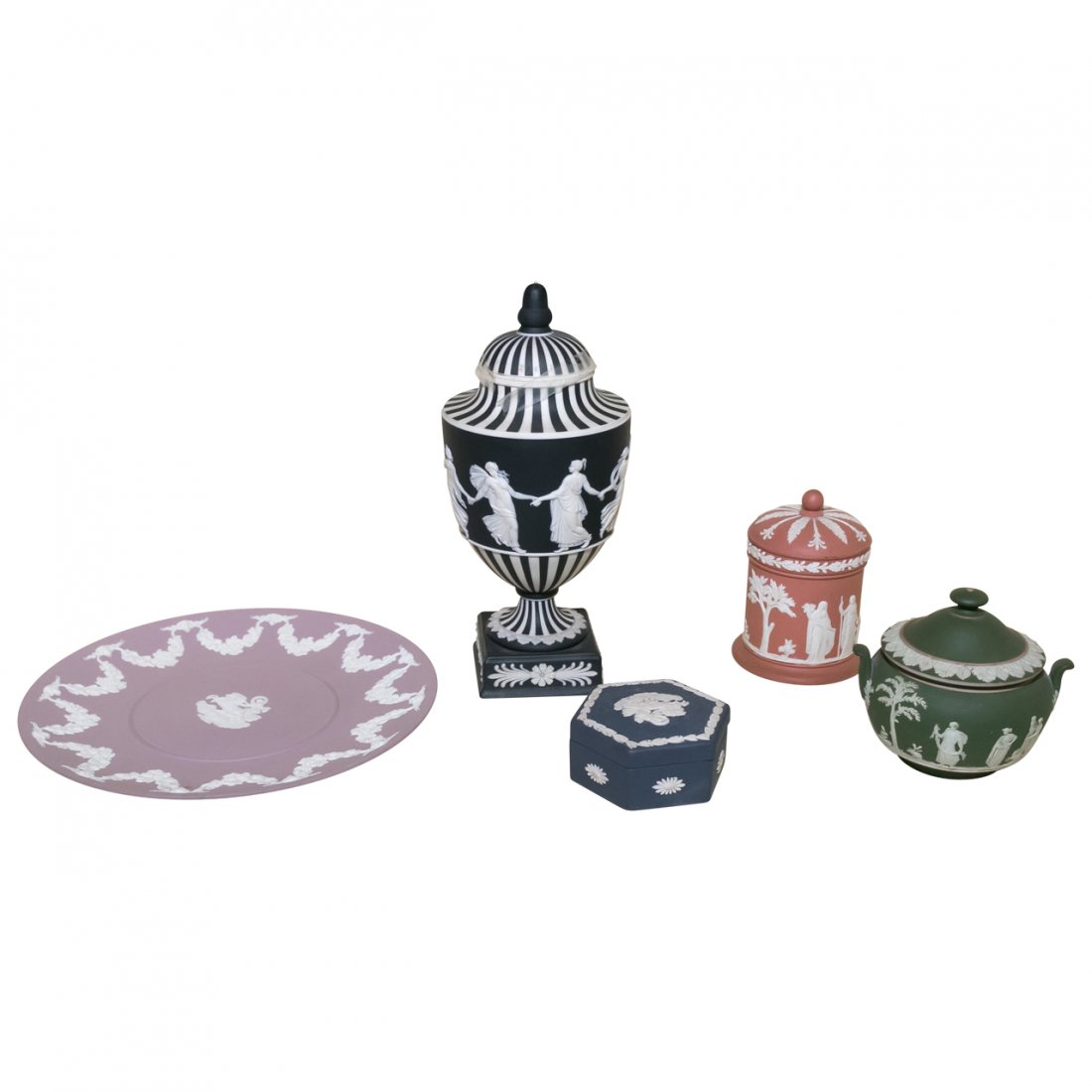 5 Pcs Antique Wedgwood Jasperware (1 of 4)