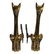 Pair of Brass and Iron Cat Andirons