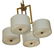 Italian Modern Gilt Metal and Fabric Chandelier - 2