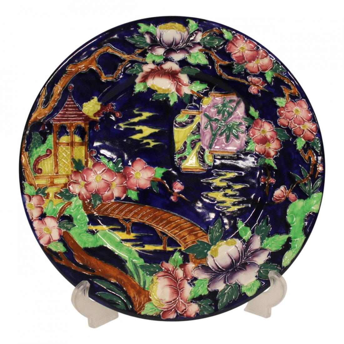English Maling Majolica Plate (1 of 1)
