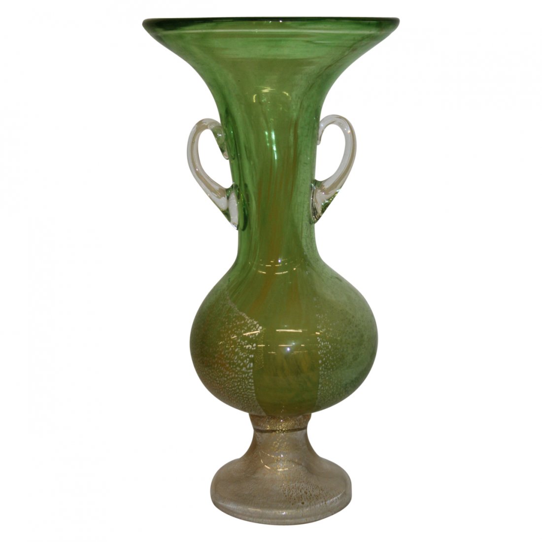 Large Green Art Glass Vase (1 of 1)