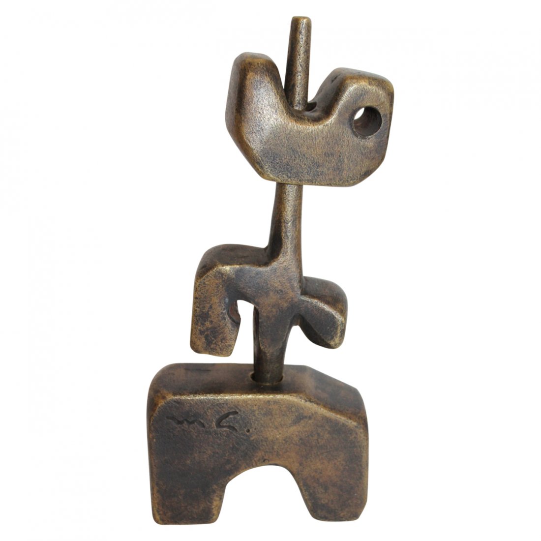 Mathias Goeritz 1951 Bronze Sculpture Signed Measuring (1 of 2)