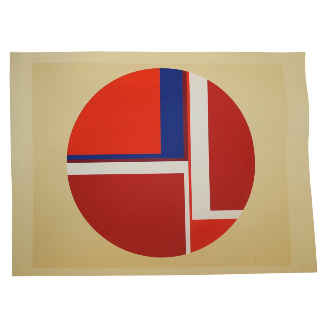 Rare Ilya Bolotowsky Russian Signed Lithograph Numbered (1 of 3)