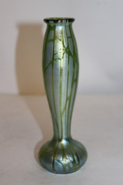 Antique Iridescent Loetz  Style Art Glass Vase (1 of 4)