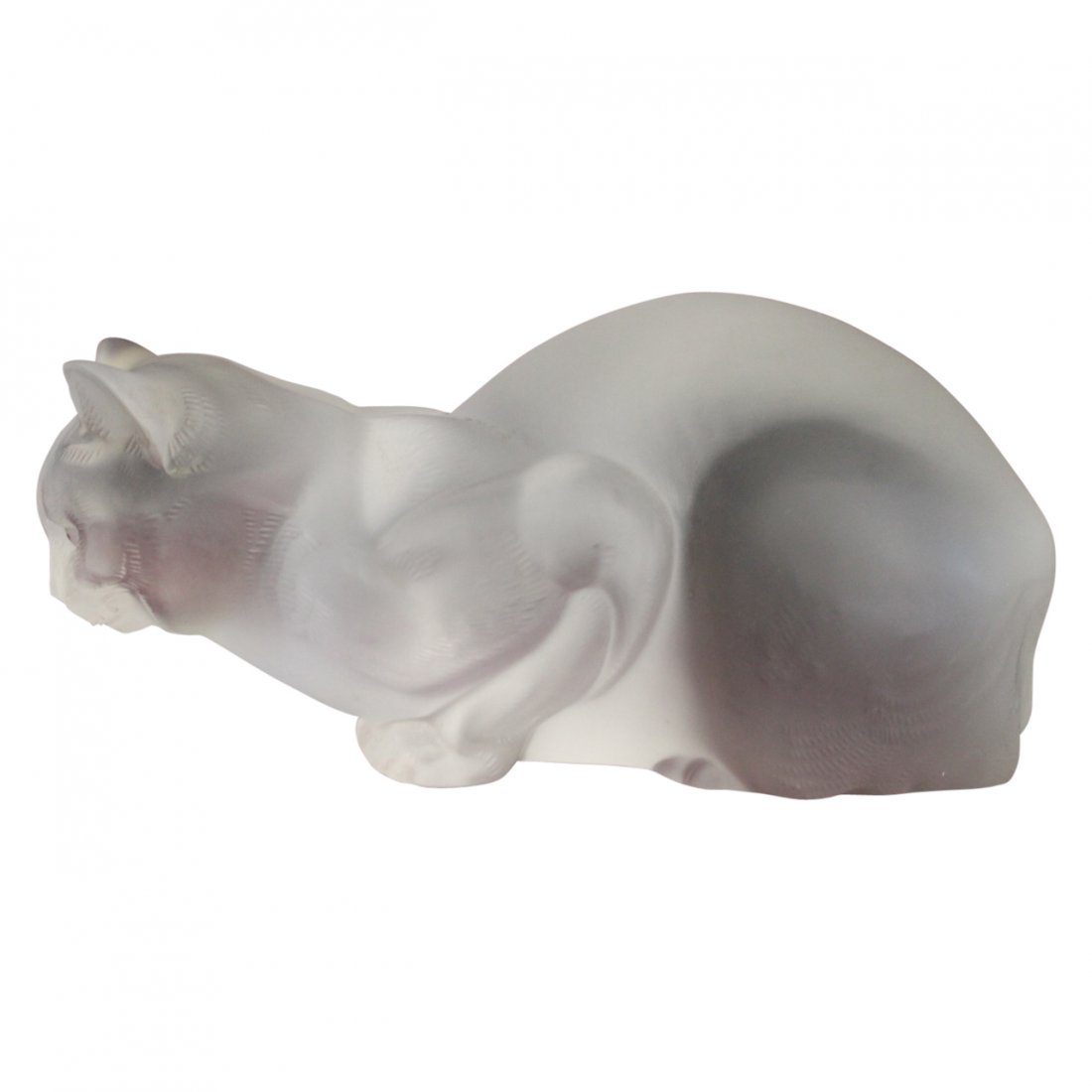 Lalique Frosted Glass Cat (1 of 7)