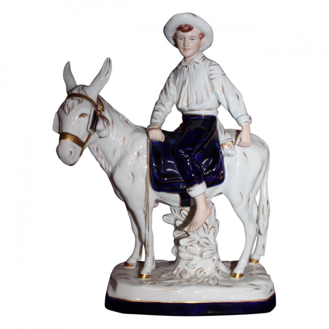 Royal Dux Figure of a Boy on a Donkey (1 of 3)