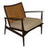 Mid Century Modern Lounge Chair Rattan and Wood