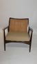 Mid Century Modern Lounge Chair Rattan and Wood - 3