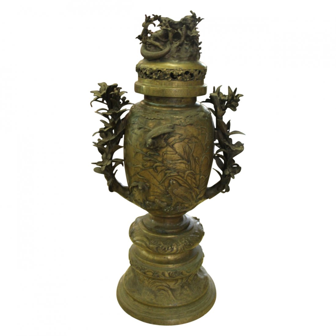 Large Brass Bronze Japanese Censor (1 of 1)