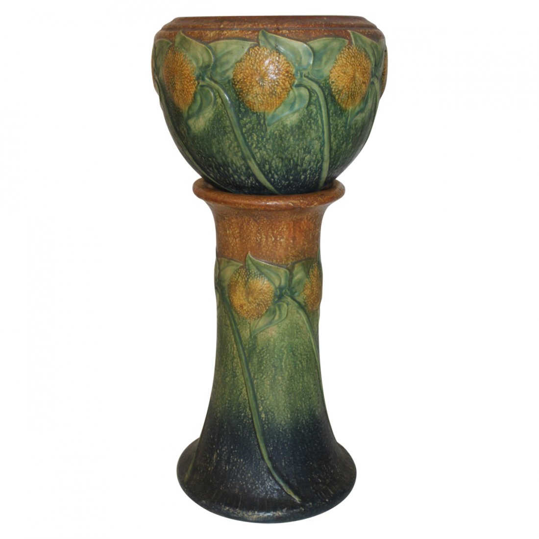 Roseville Sunflower Jardiniere Large (1 of 5)