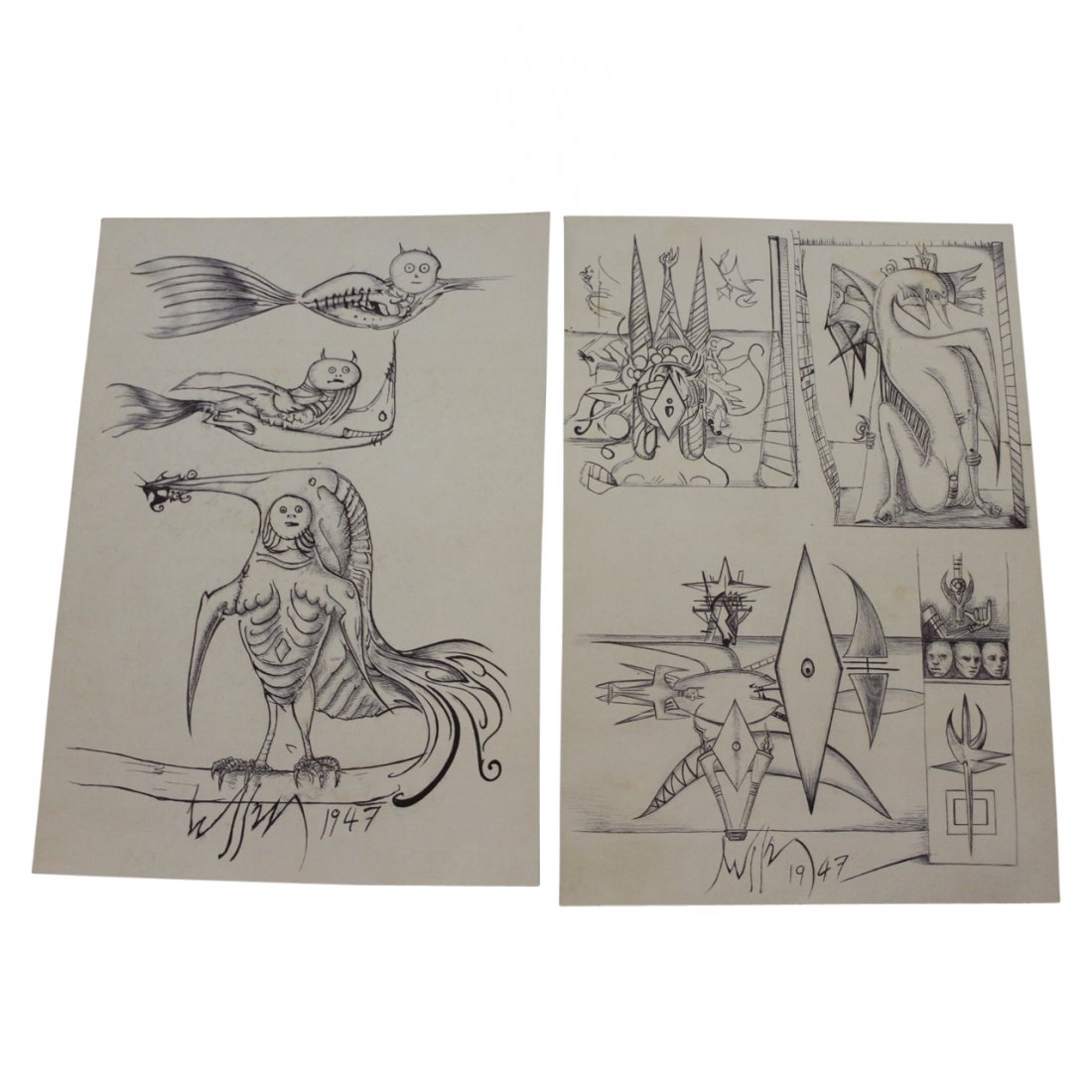 Two Drawings Dated 1947 (1 of 1)