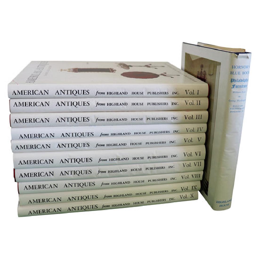 American Antiques Israel Sack 10 Volume & Blue Book: American Antiques Highland House Israel Sack Collection 10 volume set together with Horners Blue Book. American Antiques From Israel Sack Collection, Volumes I-X. Washington D.C.:Horners Blue Book als