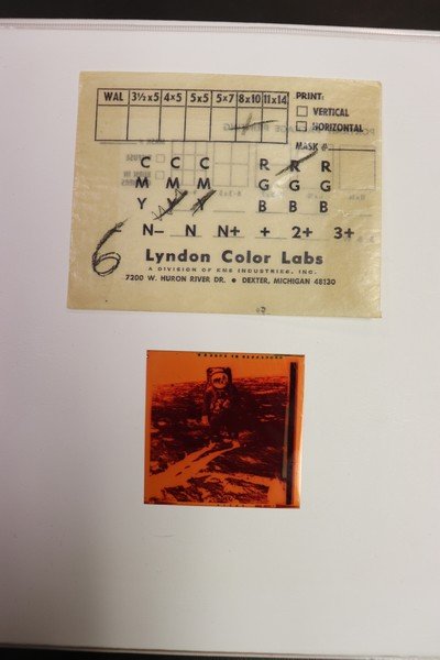 Apollo 11 Negatives / Transparency Spaceman: Apollo 11 negatives / transparency 2.50 x 2.42” taken on the moon, camera Hasselblad 500EL view: Spaceman.