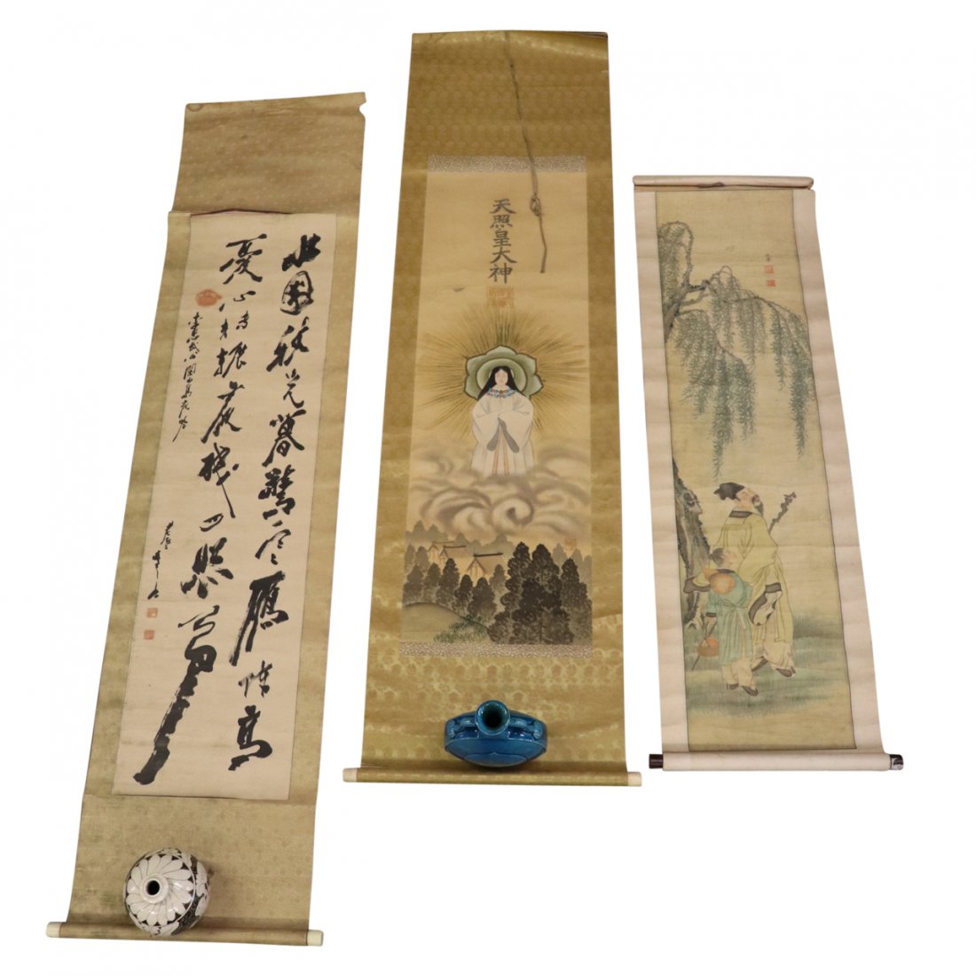 (3) Antique Chinese Scrolls (1 of 12)