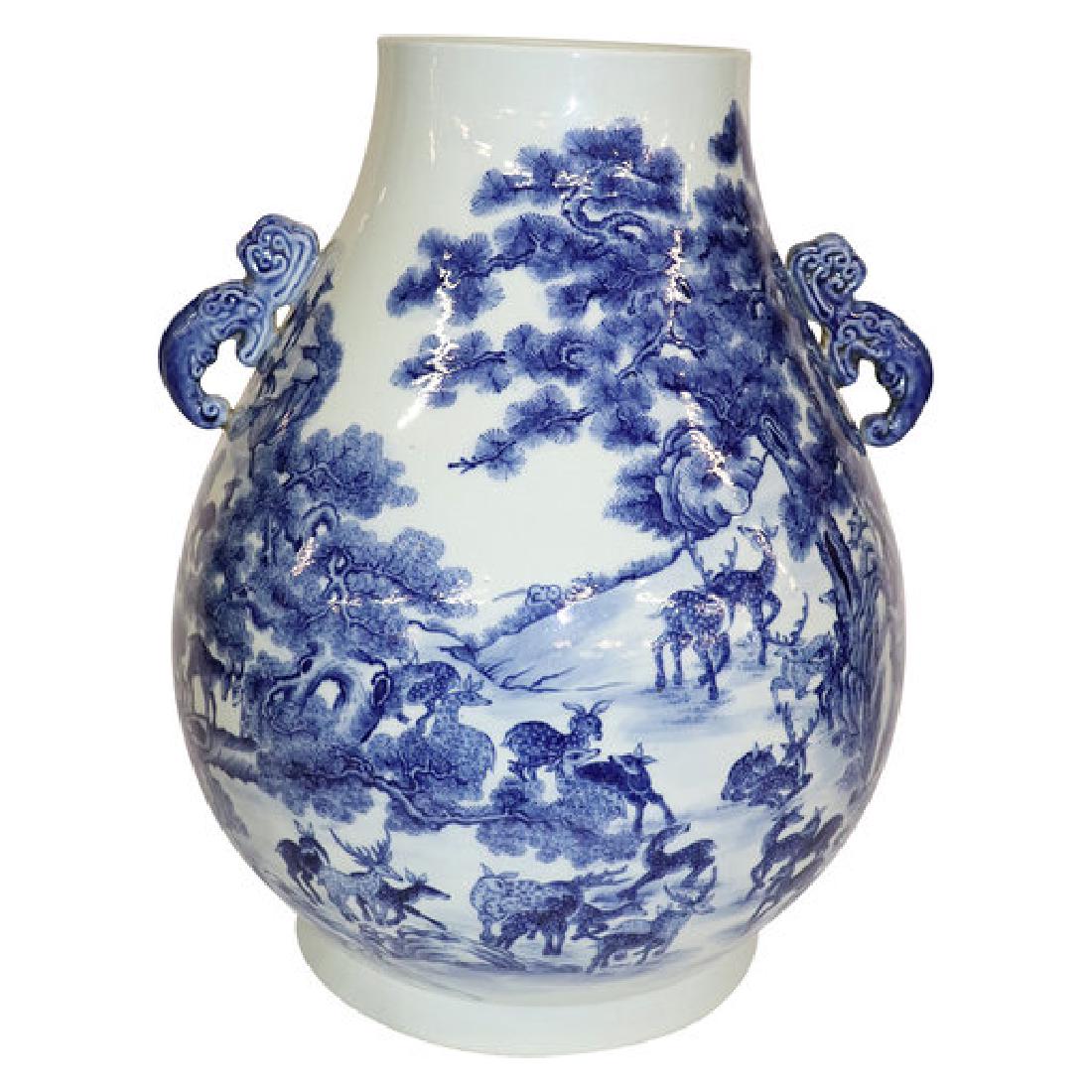Large 100 Deer Chinese Vase (1 of 9)