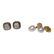 2 Pairs Diamond 18k Gold and Pearl Earrings