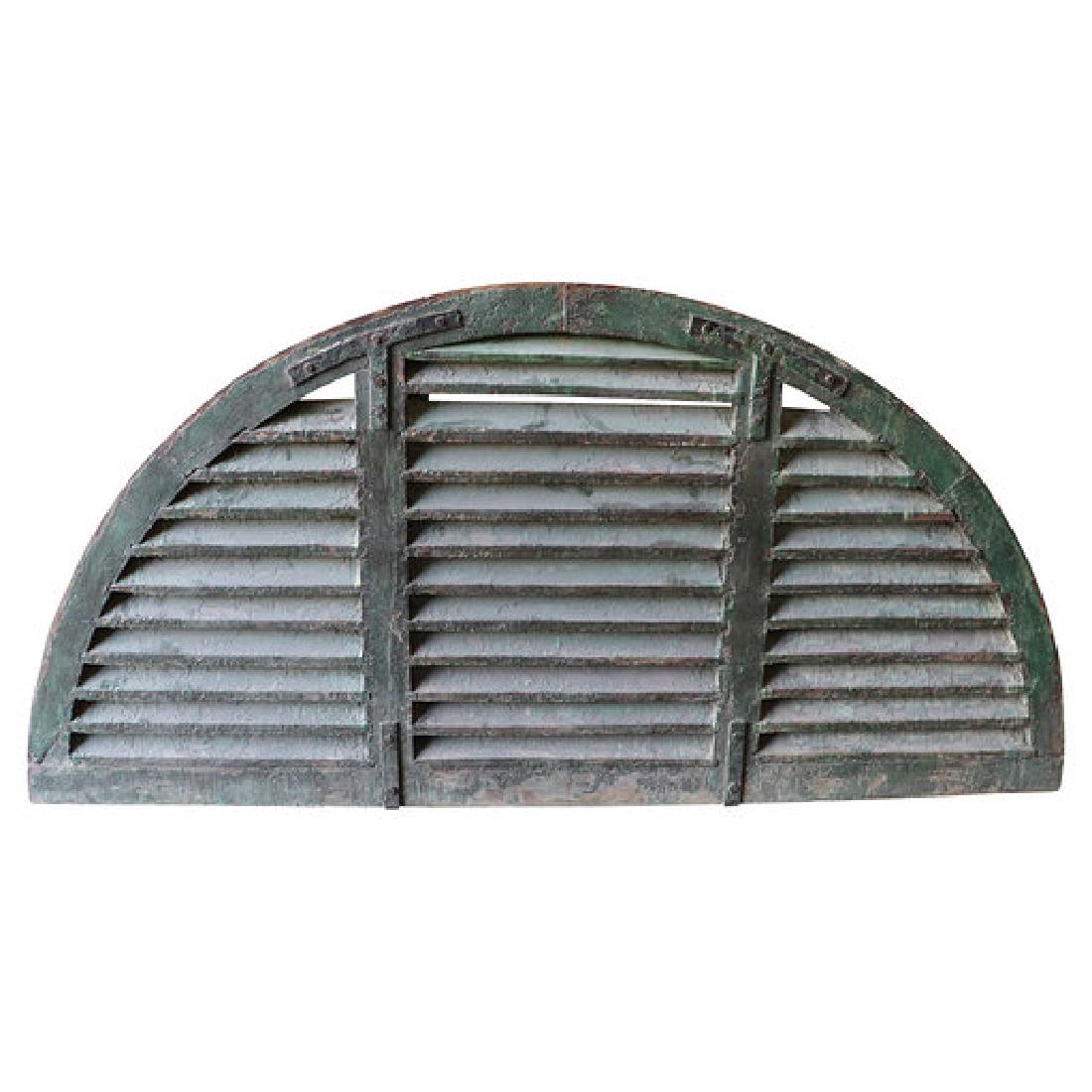 LARGE ARCHITECTUAL SALVAGE LOUVER VENT SECTION (1 of 1)