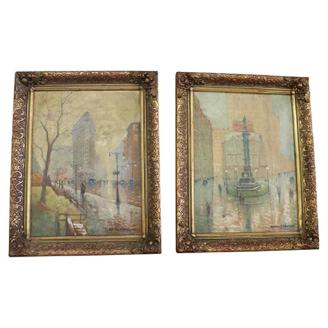 2 PAINTINGS SIGNED ANTOINE BLANCHARD (1 of 6)