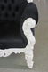 Large double seat throne chair in black cloth with a - 4