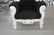 Pair of Large White Wood Throne Chairs - 2