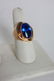 Fine 18K deep cornflower Blue Spinel Ring, Antique - 5