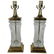 Fine pair of vintage Hollywood Regency style brass and