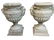 PAIR CONCRETE MEDUSA HEAD LARGE URNS