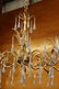 ELEGANT HOLLYWOOD REGENCY VINTAGE GILT CHANDELIER - 2