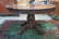 LARGE ROUND EMPIRE MAHOGANY CLAW FOOT DINING TABLE - 6