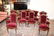 BEAUTIFUL 7 PCS RED VELVET VICTORIAN PARLOR SET - 2
