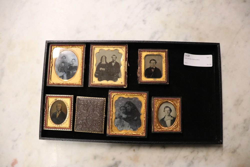 LOT OF ANTIQUE TIN - DAGUERREOTYPE (1 of 4)