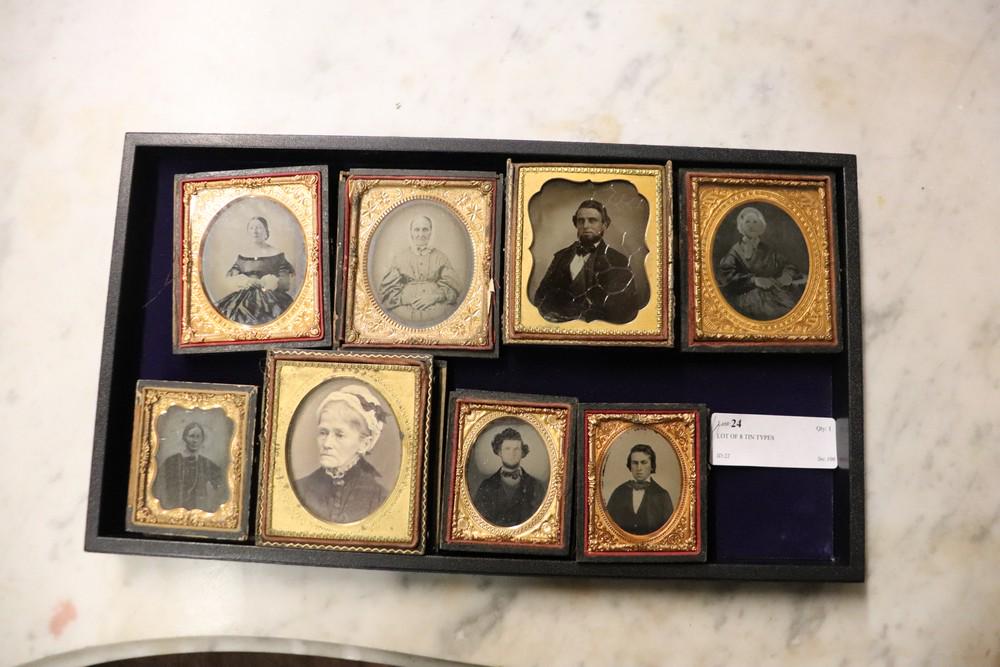LOT OF ANTIQUE TIN - DAGUERREOTYPE (1 of 3)