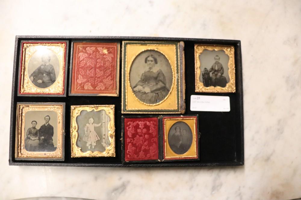 LOT OF ANTIQUE TIN - DAGUERREOTYPE (1 of 3)