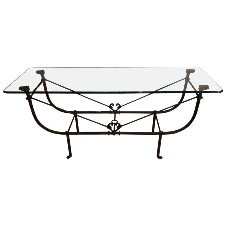 LARGE METAL DIEGO GIACOMETTI STYLE COFFEE TABLE (1 of 4)