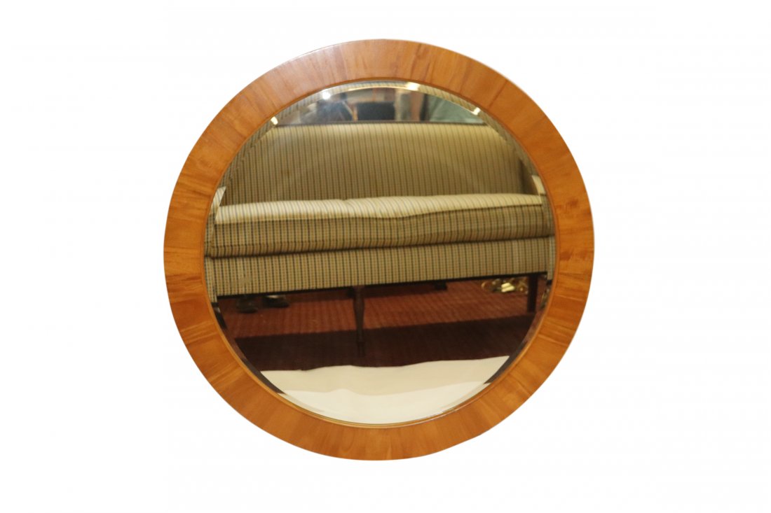 Ethan Allen Round Beveled Mirror (1 of 1)