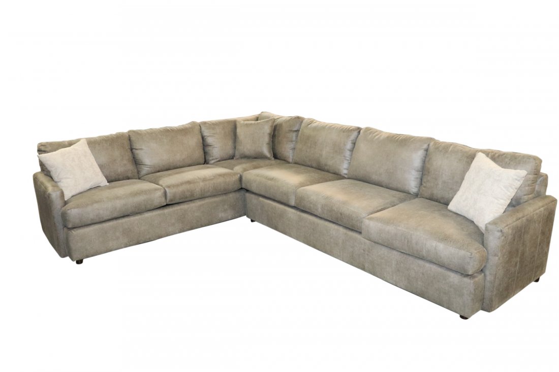 Brand New Gray Leather Sectional Sofa (1 of 4)