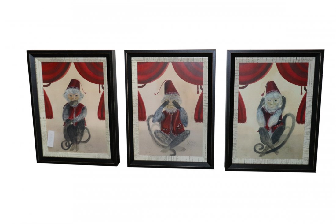 Set of 3 Monkey Prints (1 of 4)