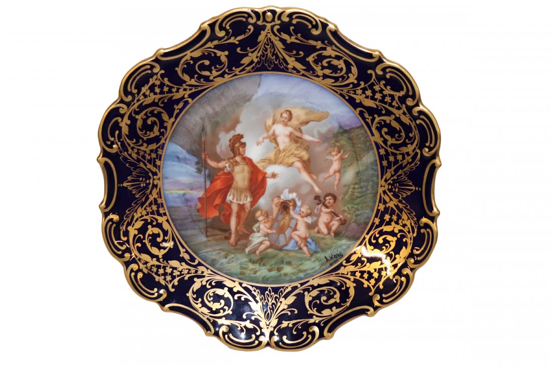 Hand Painted Limoges Cabinet Plate Romans (1 of 4)