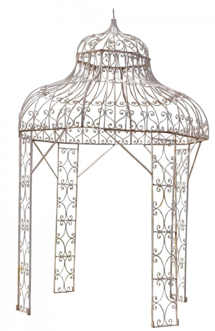 Large Outdoor White Iron Gazebo (1 of 2)