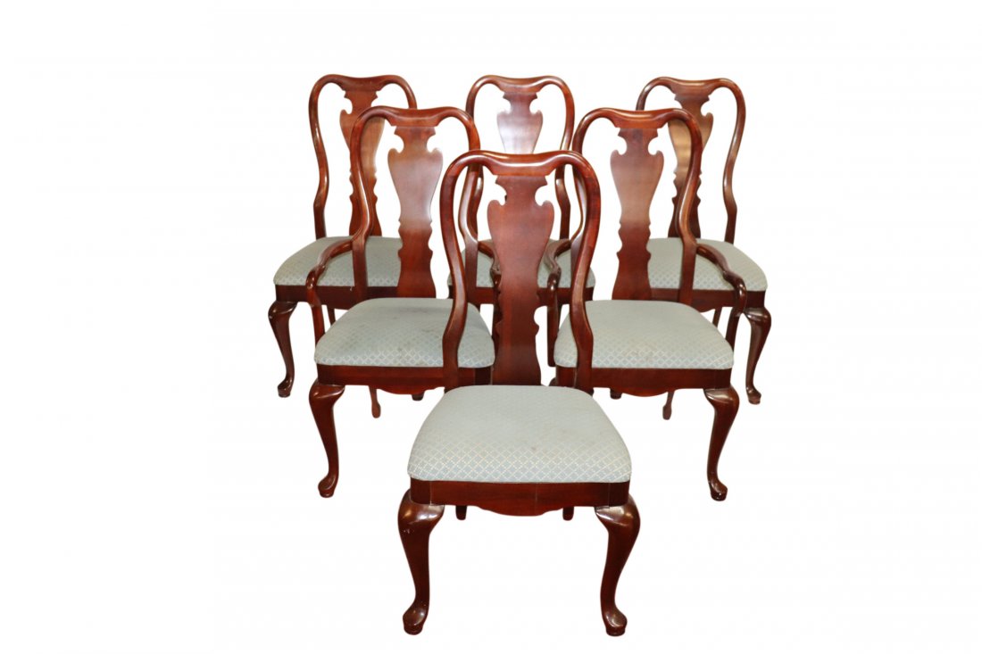 Set of 6 Queen Anne Dining Chairs by Thomasville (1 of 2)