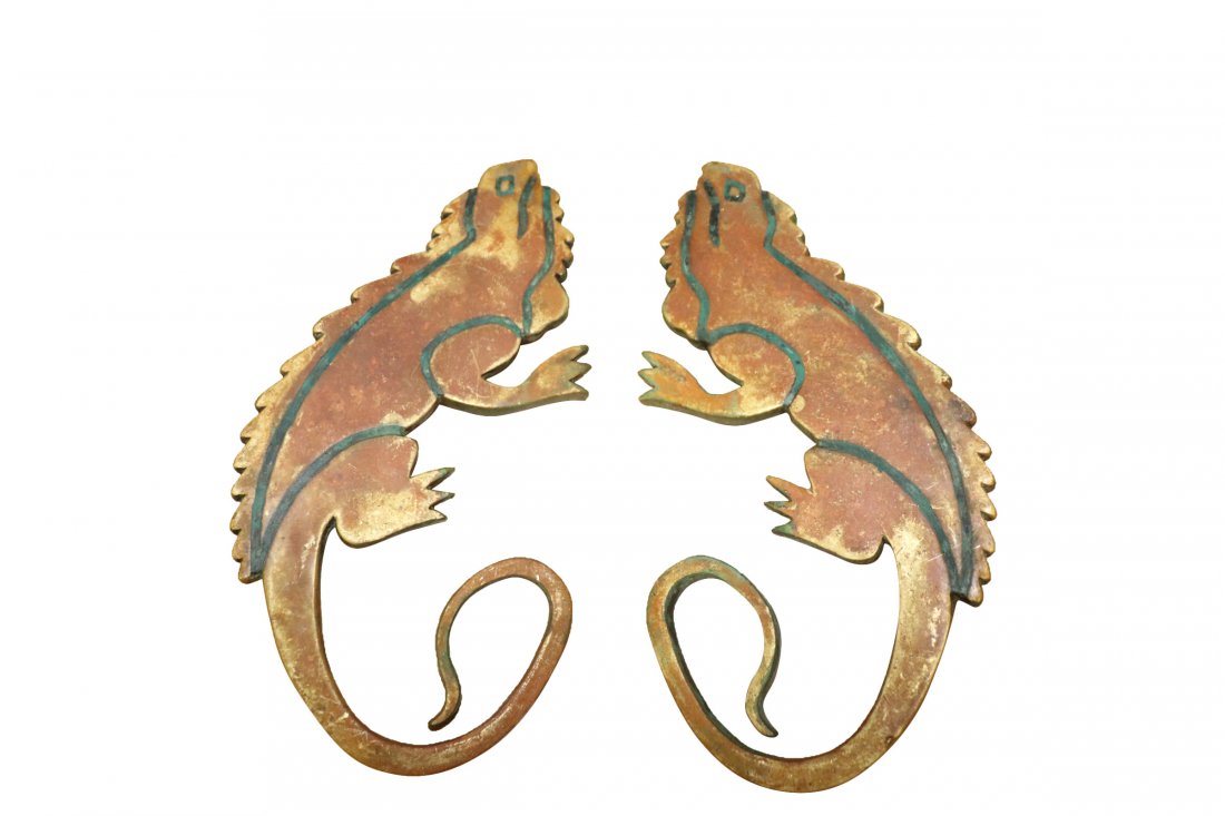 Pair of Bronze Door Handles Attributed to Pepe Mendoza (1 of 2)